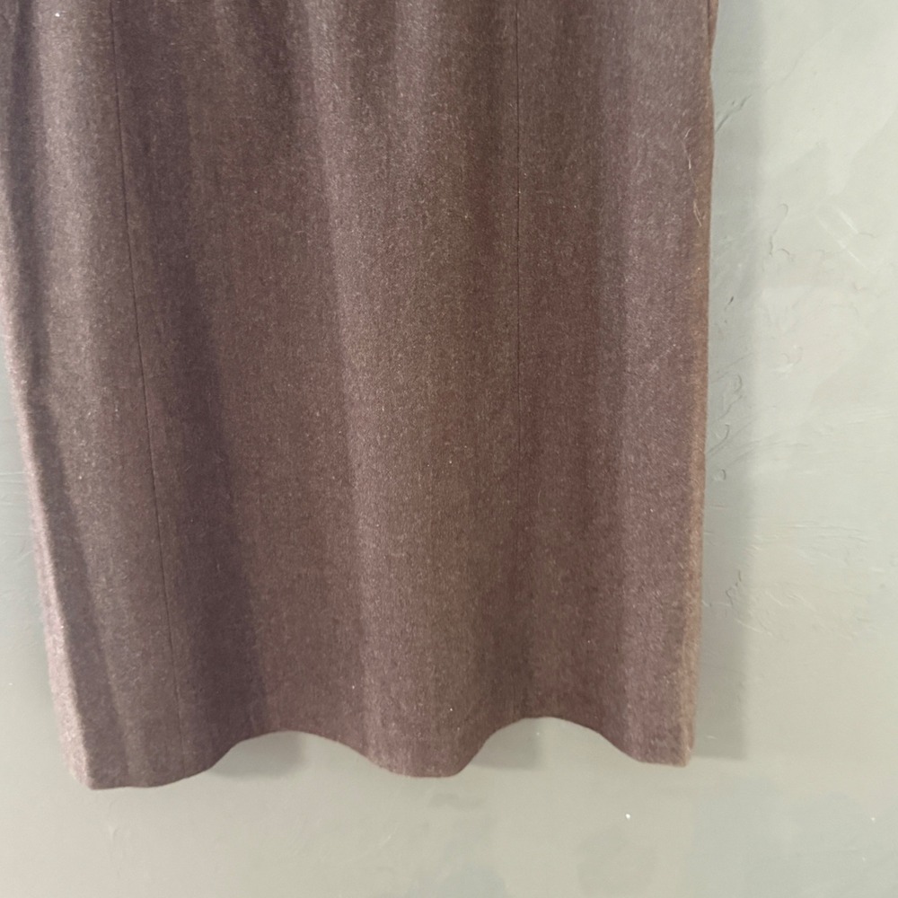 Pendleton Vintage 60s Brown 100%‎ Virgin Wool Straight Pencil Skirt 14 Made USA - Picture 3 of 8